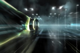 Lightcycle battle, early sketch